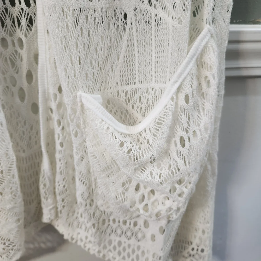 Simply Irresistible White Crochet Swim Coverup